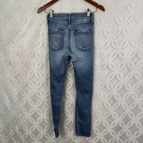 Citizens of Humanity Rocket High Rise Crop Skinny jeans in Distressed Fizzle 24 - Picture 6 of 16